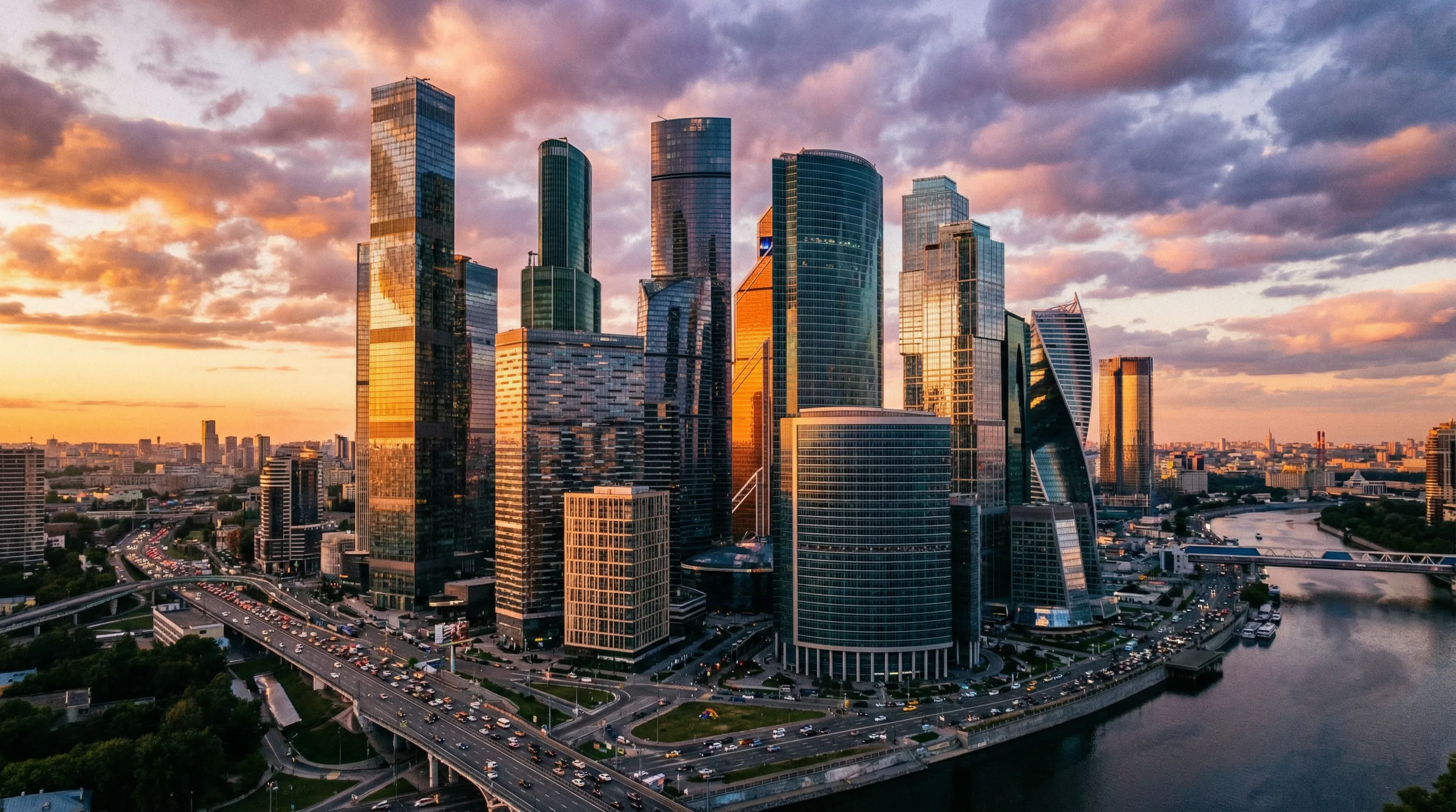 糖心vlog精选视频 - 都市黄昏航拍全景